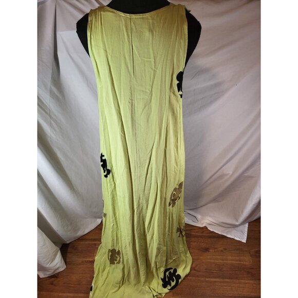 Shermarke One Size Womens Sleeveless Dress Green Relaxed Read - Picture 6 of 7